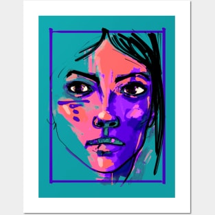 colorful portrait Posters and Art